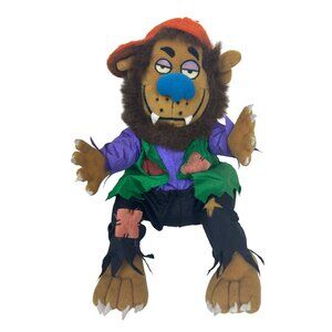 Vintage Halloween Werewolf Nylon Plush Monster Bash Bad To The Bone Gibson Greet